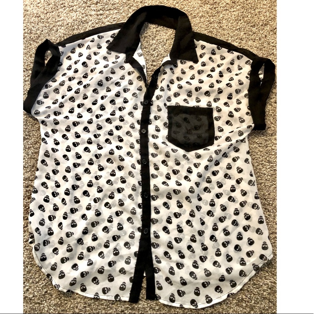 Hot Top Fashion Skull Blouse